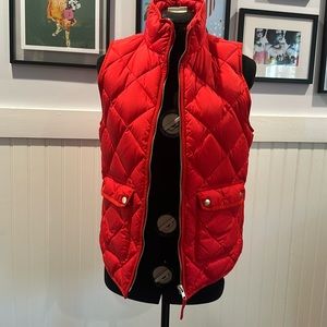 J Crew Red Puffer Vest